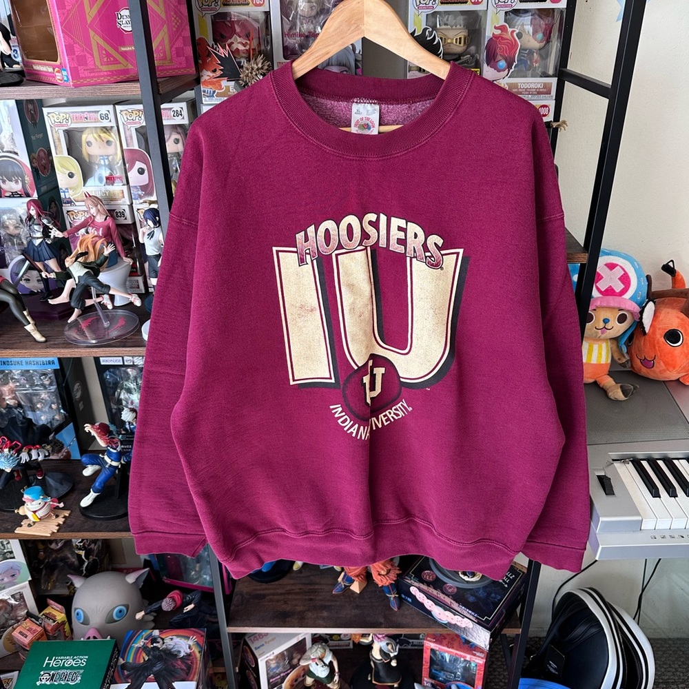 Vintage Indiana University Hoosiers Sweatshirt Made In USA Heavyweight XL
